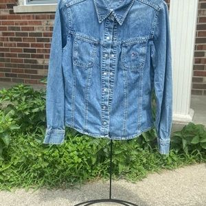 Tommy long sleeve blue Jean shirt